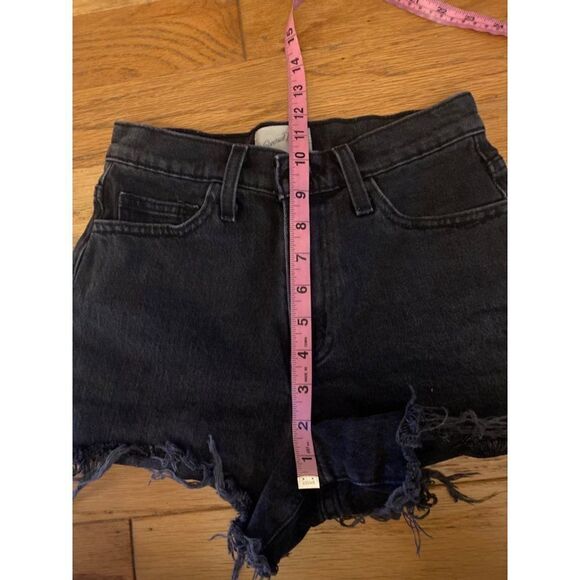 Universal Thread womens black highest rise shortie short distressed frayed hem 0 - Picture 6 of 8